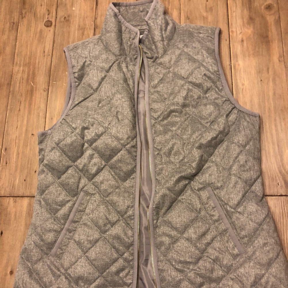 Quilted Zipper Vest with Pockets